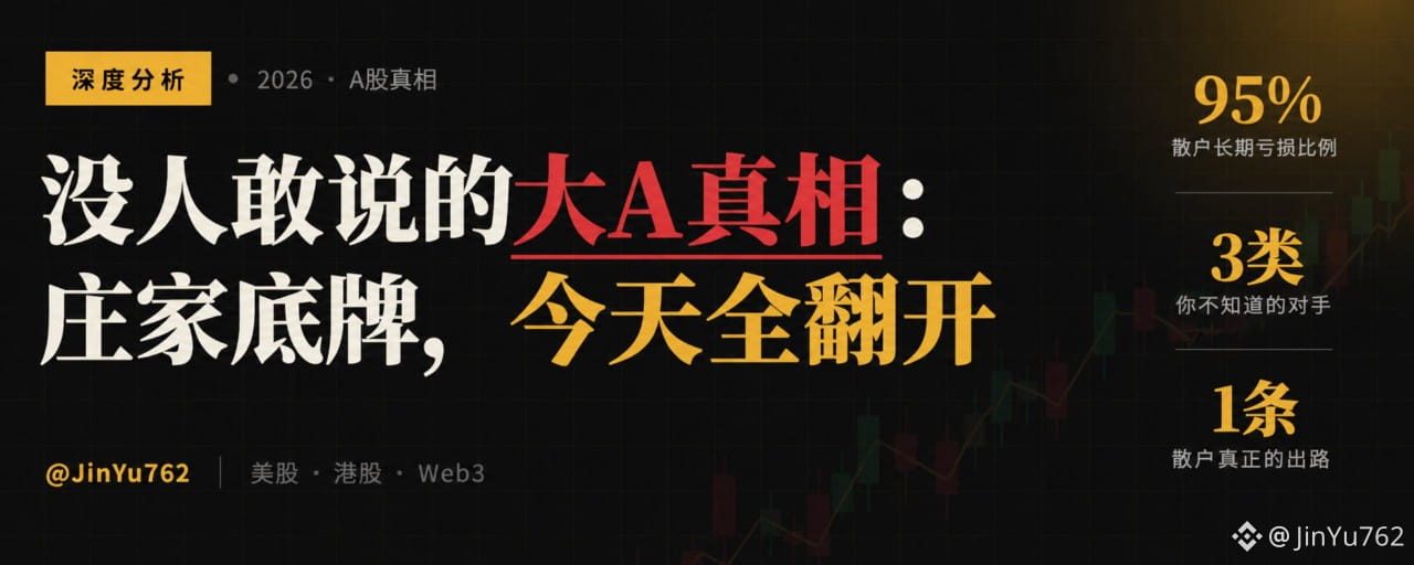 没人敢说的大A真相:庄家的底牌,今天摊牌我见过太多人在大A亏光积蓄,也见过少数人在里面翻了几倍
这不是运气,是要搞清楚: