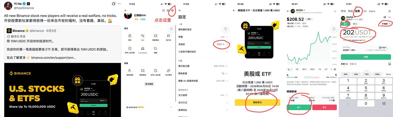 币安美股福利来了!👉👉【交易美股200u领低保10u】
这个活动我在公告栏都没看到,刷一姐的X才看到😂,
赶紧做起