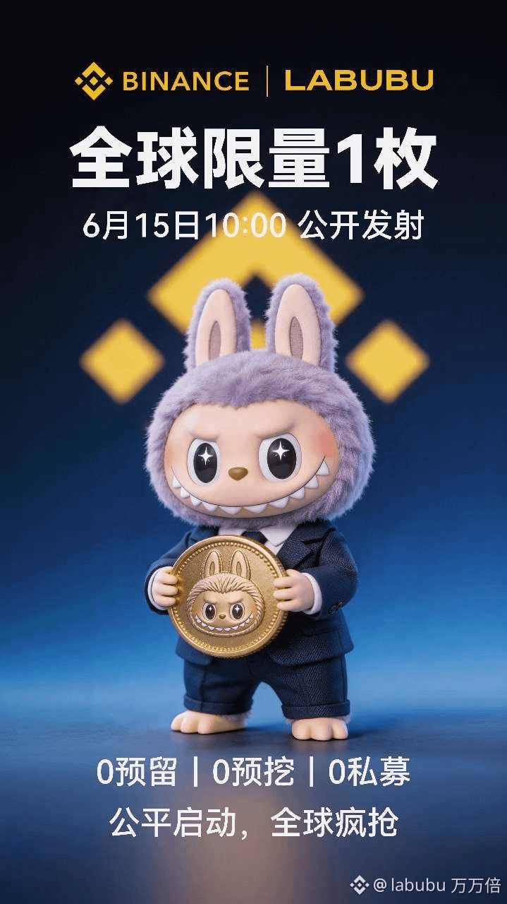 ONE CAKE · ONE KING👑
Binance × Labubu 全球独藏限定款🧸
仅此一枚,稀世孤品✨